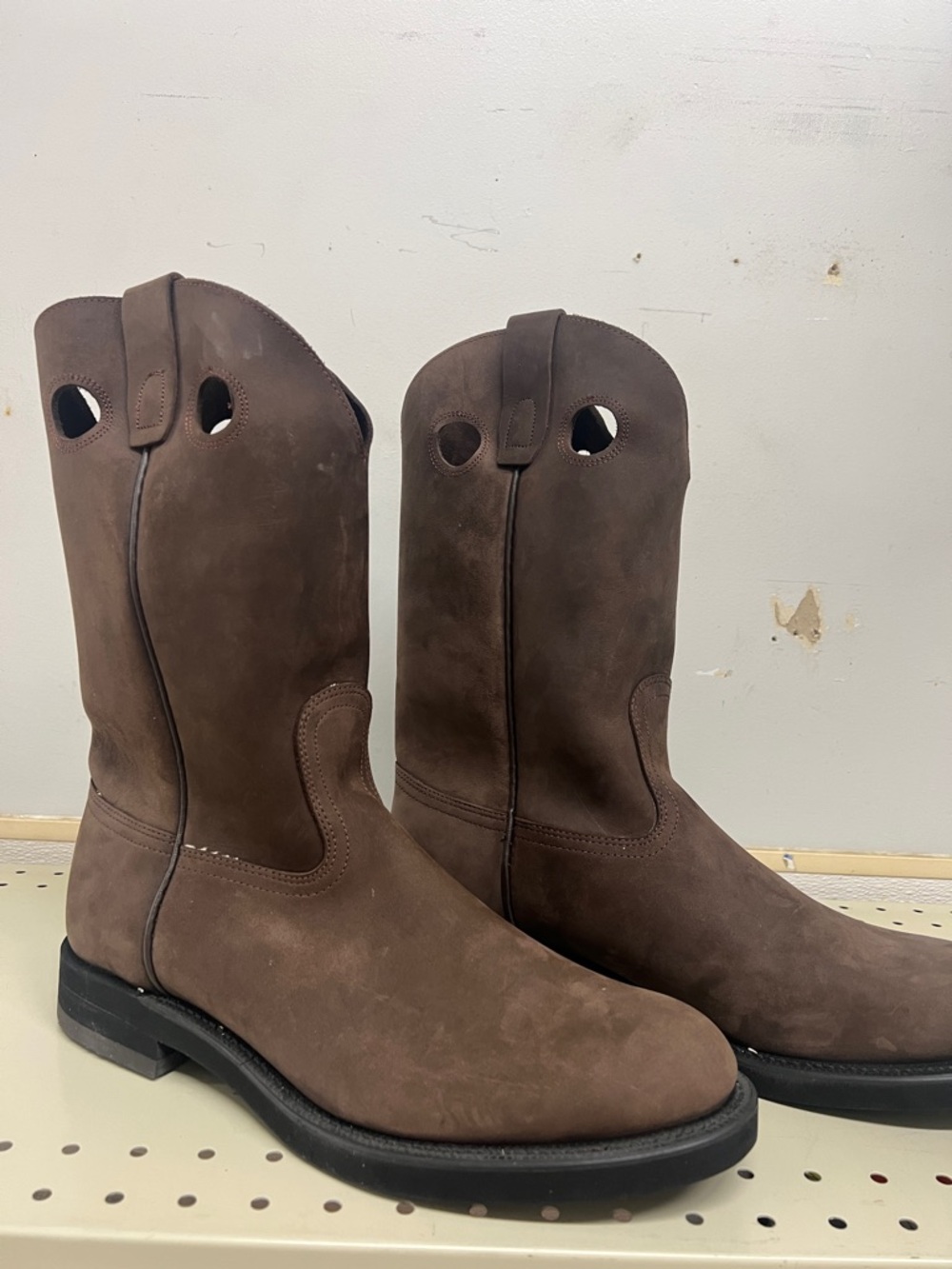Canada West # 68171 Men's Brahama Spongy Brown Roper Pull-On Western Boots